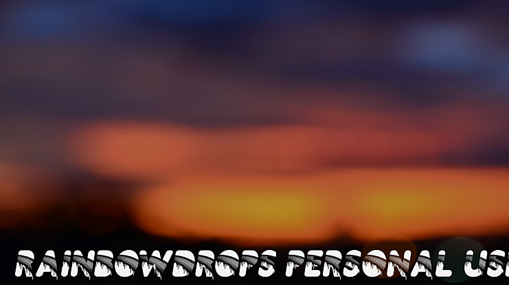 RAINBOWDROPS PERSONAL USE Font