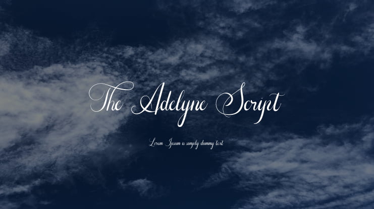 The Adelyne Script Font