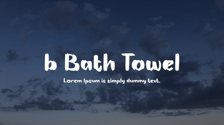 b Bath Towel Font