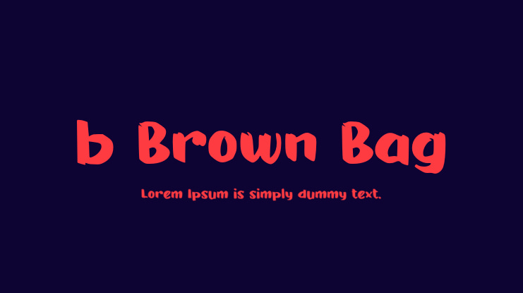 b Brown Bag Font