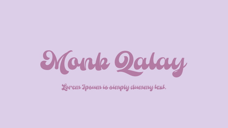 Monk Qalay Font