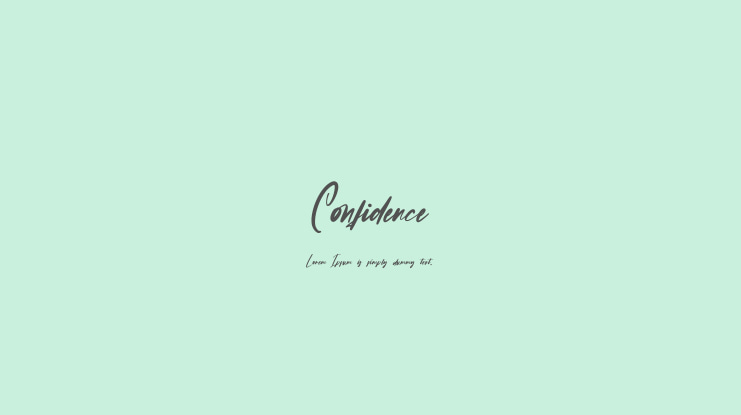 Confidence Font