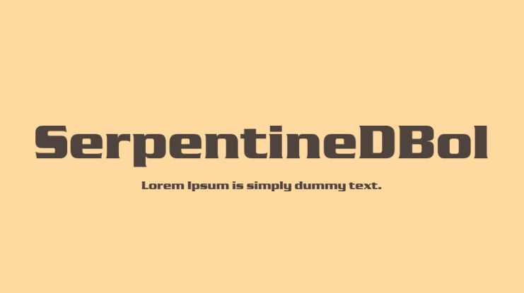 SerpentineDBol Font