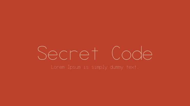 Secret Code Font