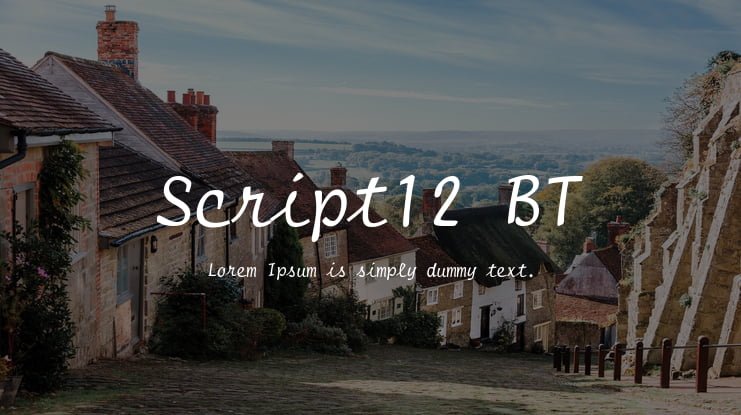 Script12 BT Font