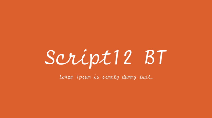 Script12 BT Font