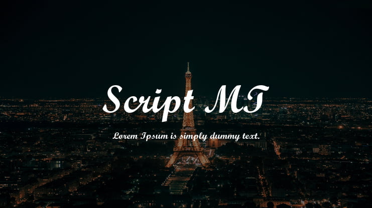 Script MT Font
