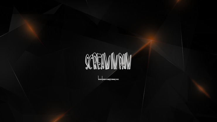 SCREAM IN PAIN Font