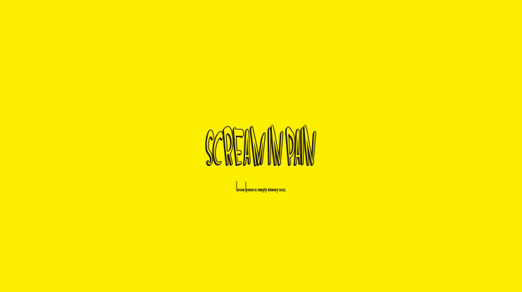 SCREAM IN PAIN Font