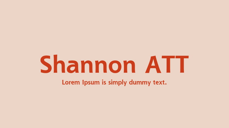 Shannon ATT Font