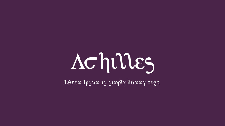 Achilles Font Family