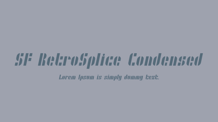SF RetroSplice Condensed Font