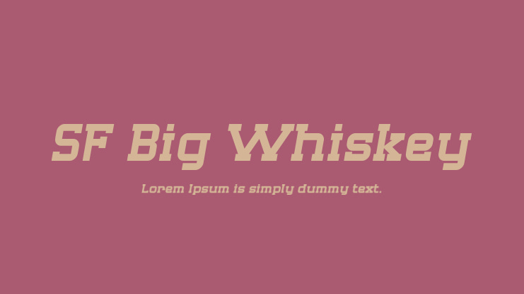 SF Big Whiskey Font