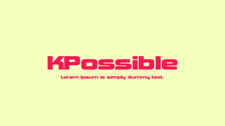 KPossible Font