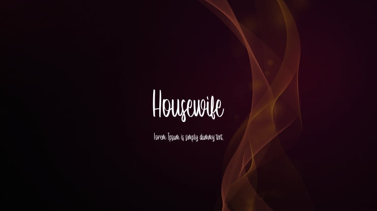 Housewife Font