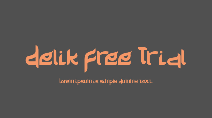 Delik Free Trial Font