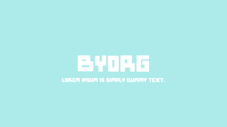 Byorg Font Family