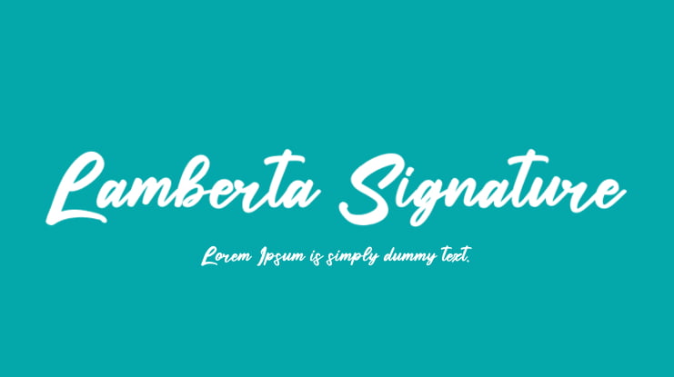 Lamberta Signature Font