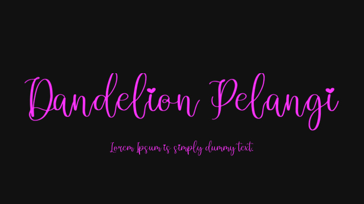 Dandelion Pelangi Font