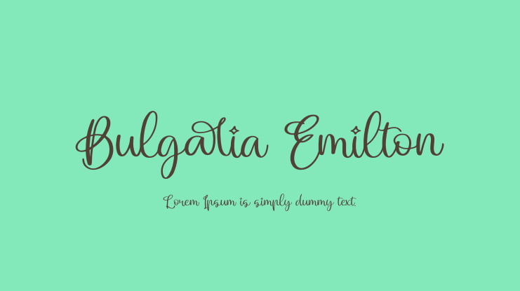 Bulgaria Emilton Font Family