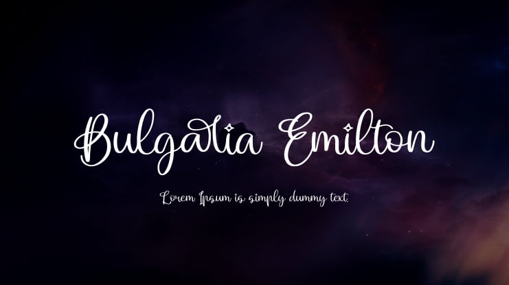 Bulgaria Emilton Font Family