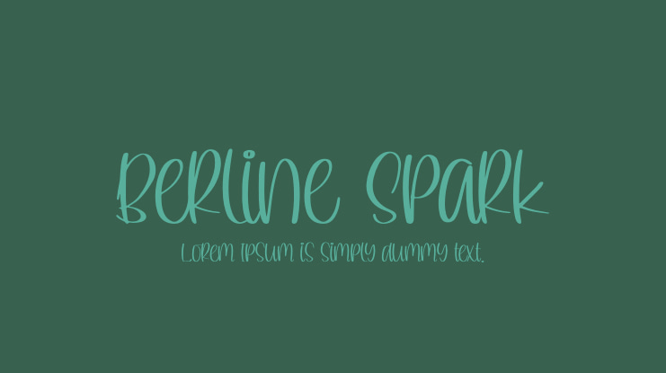 Berline Spark Font