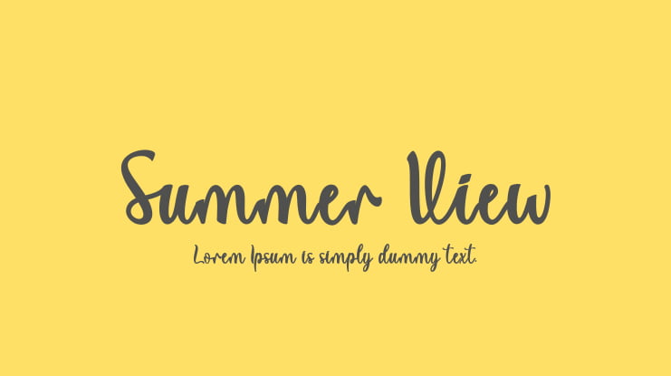 Summer View Font Family