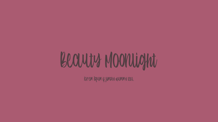 Beauty Moonlight Font