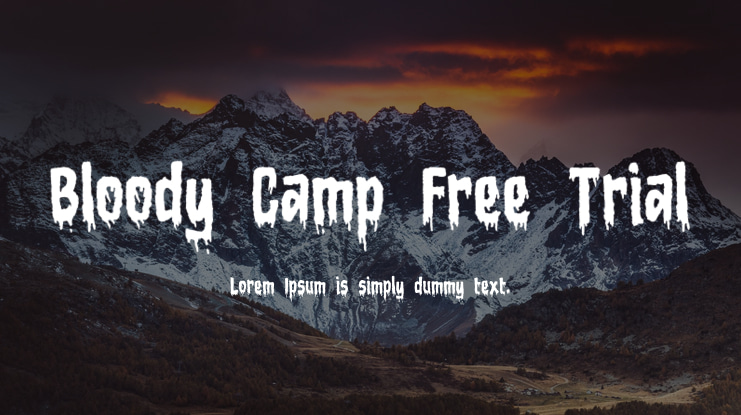 Bloody Camp Free Trial Font