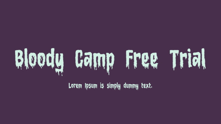 Bloody Camp Free Trial Font