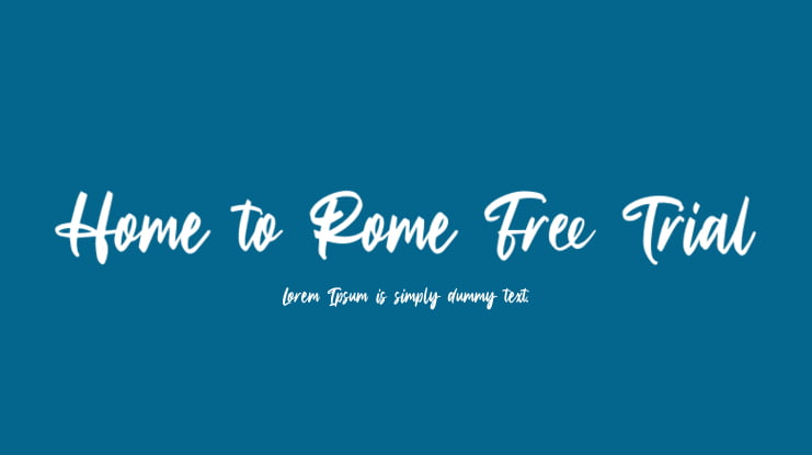 Home to Rome Free Trial Font