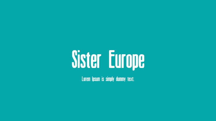 Sister Europe Font