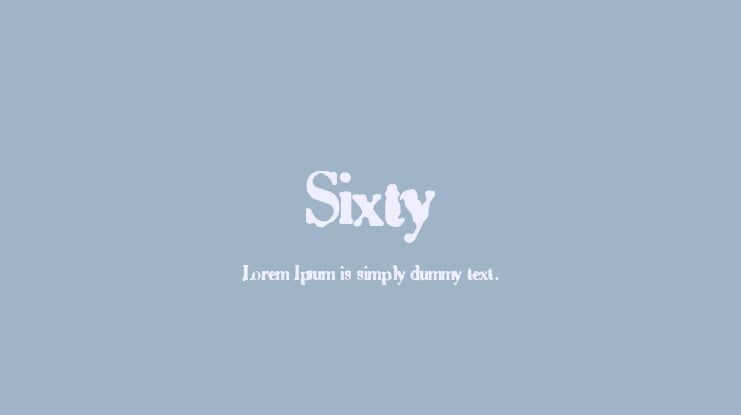 Sixty Font