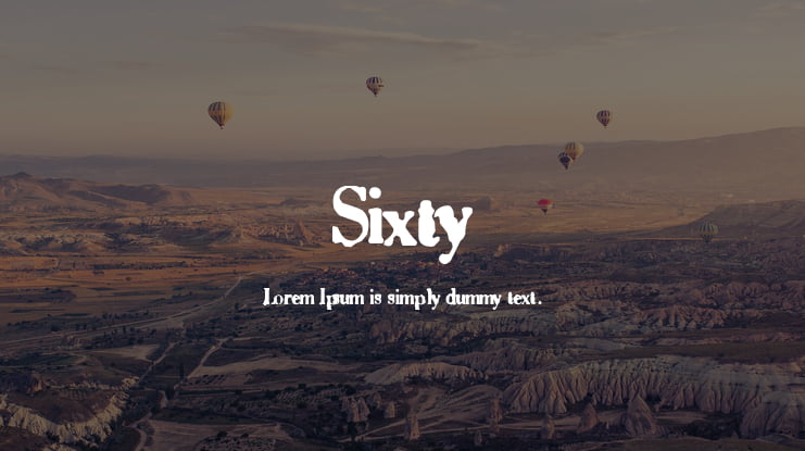 Sixty Font