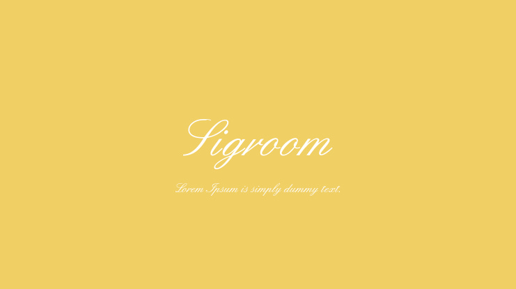 Sigroom Font