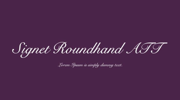 Signet Roundhand ATT Font