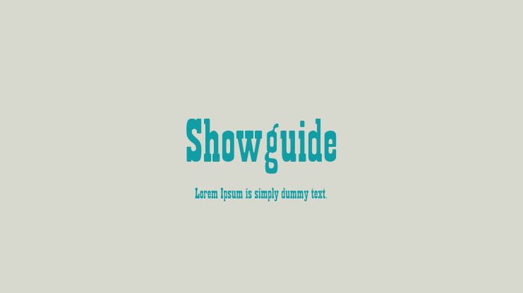 Showguide Font