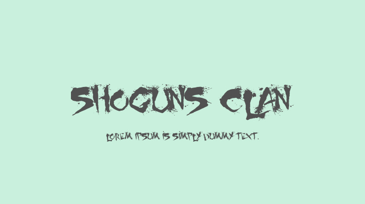 Shoguns Clan Font