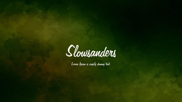 Slowsanders Font