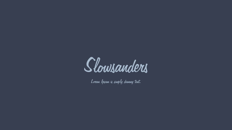 Slowsanders Font