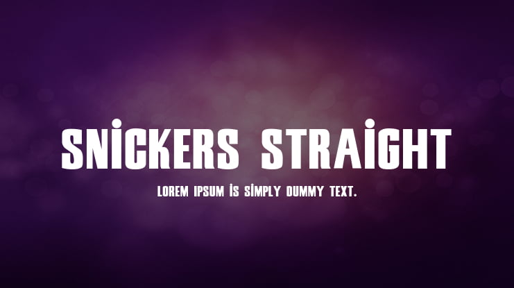 Snickers Straight Font