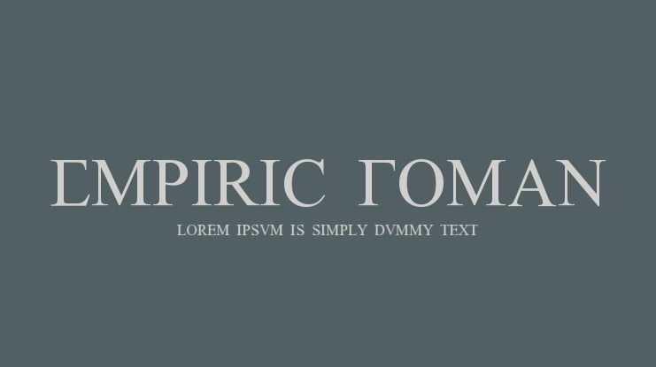 Empiric Roman Font