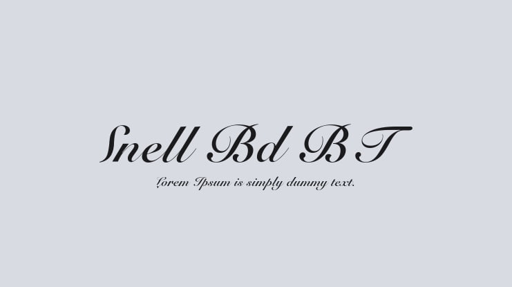 Snell Bd BT Font