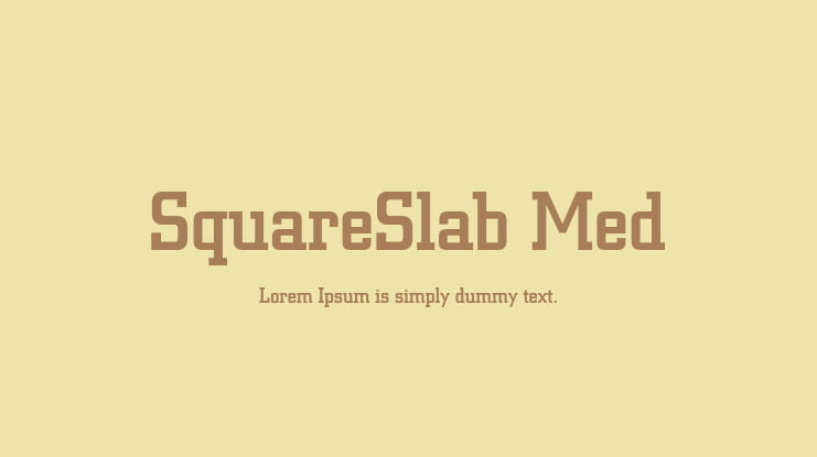 SquareSlab Med Font