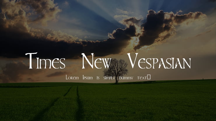 Times New Vespasian Font