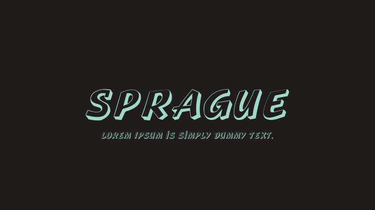 Sprague Font