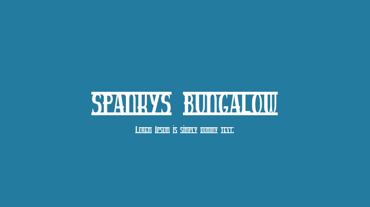 spankys bungalow Font