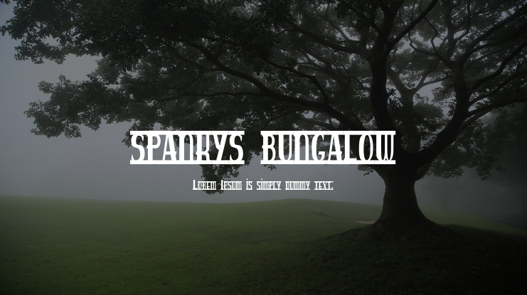 spankys bungalow Font