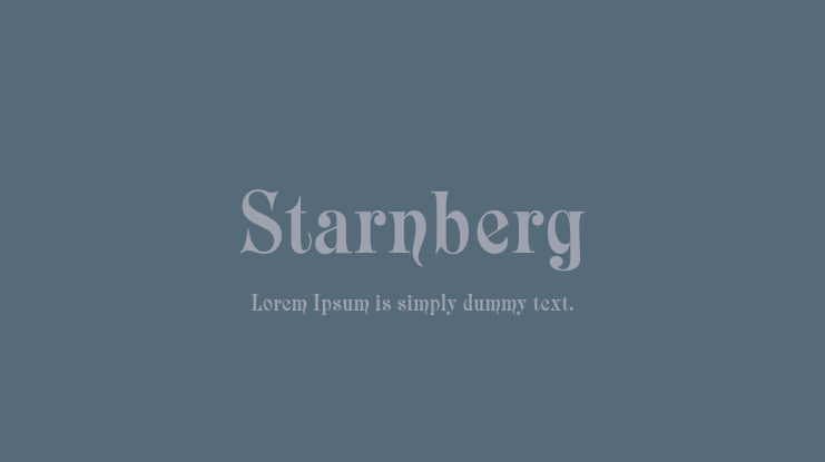 Starnberg Font