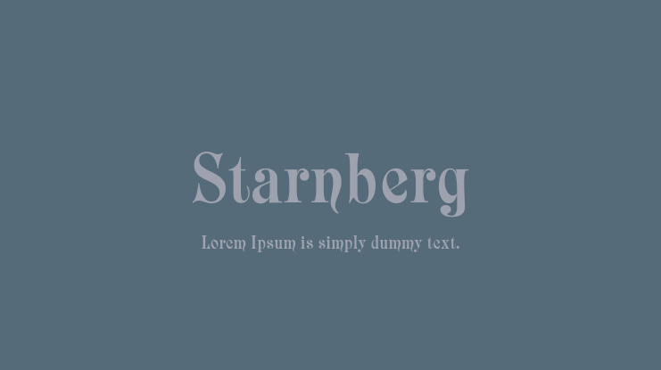Starnberg Font